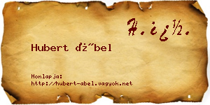 Hubert Ábel névjegykártya