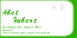 abel hubert business card