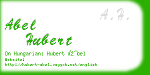 abel hubert business card